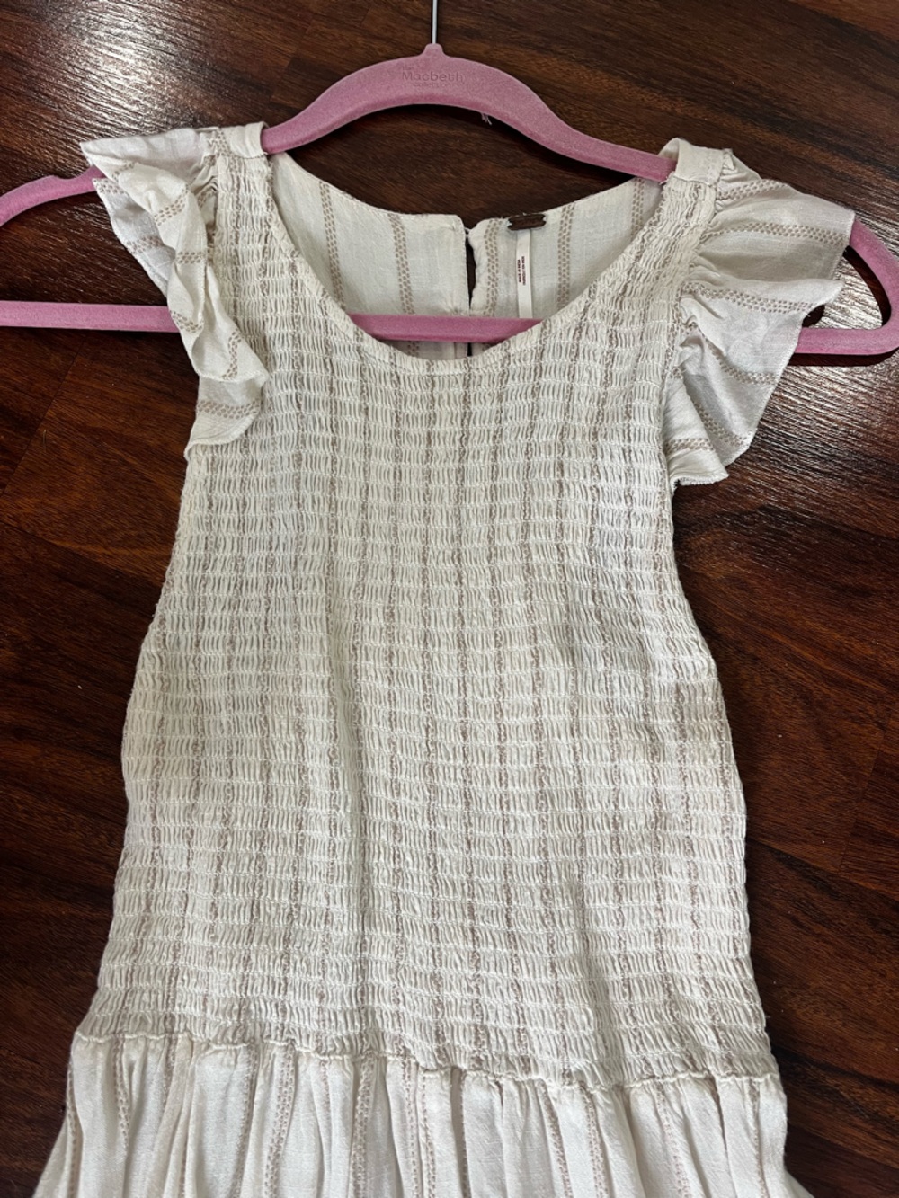 Free People Women's Ivory Sleeveless Smocked Maxi Dress - Picture 4 of 8